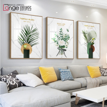 Nordic living room decorative painting modern minimalist mural sofa background wall painting ins style restaurant hanging painting triple painting