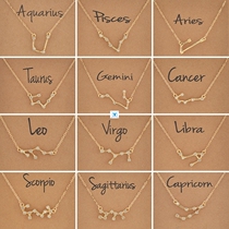 Cardboard Star Zodiac Sign 12 Constellation Necklaces