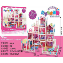 Play House Assembly diy cottage villa house model puzzle doll house set Castle Villa toy girl