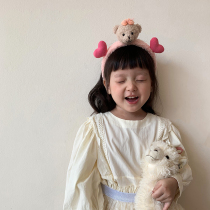 A small man mei icons for Korean bear headband girls wash headband hair baby pressure by the anti-slip hairpin headdress