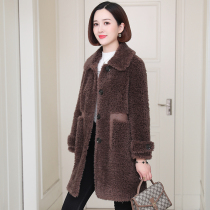 zqqz cashmere coat women long 2020 winter New Fashion temperament high-end wool fur coat D164
