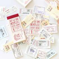 A monsters retro postmark can be torn ticket frame hand-in-hand book non-sticky book collage material paper