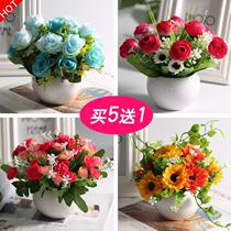 Bouquet shop decoration Room Household jewelry Green TV cabinet Toilet Fake flower decoration Bathroom flowers Home