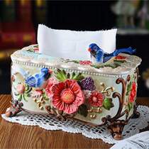 Magpie ceramic European tissue box living room coffee table decoration ornaments light luxury home drawing paper box creative housewarming