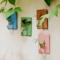 Wall-mounted hydroponic vase multi-meat plant hanging basket flowerpot flowerpot creative home living room stereo wall decoration