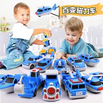 Sea Land Air Assembled Toy Building Blocks Magnet 100 Variable Magnetic Splicing Car Puzzle 3-4-5-6-year-old Child Boy