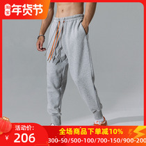 Muscle Dog Sports Trousers Mens Trendy Brand Autumn and Winter Fleece Bottom Contrast Color Loose Beam Foot Pants Training Fitness Pants