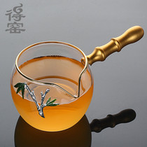 Creative Japanese Kung Fu Tea Set Glass Gongway Cup with Cloisonne Hammer Large Test Dug Tea Siner Set