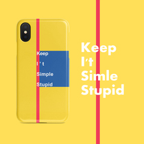 Minimalist yellow English iphone x xs max xr phone shell iphone7plus 8 anti-fall soft shell 6s