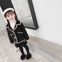 Childrens coat girl woolen coat autumn 2020 new winter baby woolen coat Korean version of foreign style autumn and winter