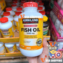 American straight hair Kirkland FISH OIL high content natural deep sea concentrated FISH OIL 1000mg * 400 capsules