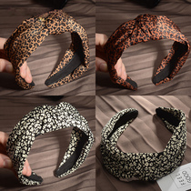 BAO WEN hairband Korean simple personality headband fabric wide edge fashion pressure hair hair card adult ins net red headdress