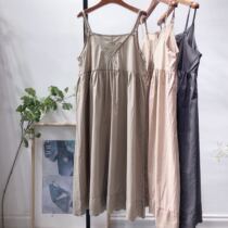 2022 Spring loaded with new hit bottom hanging band dress loose with big code lace lace embroidered floral cotton linen dress and dresses