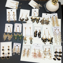 Dongdaemun jewelry simple long temperament bohemian temperament Crystal tassel female earrings exaggerated pop earrings