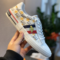 2021 Fall Genuine Leather Breathable Little White Shoes Mens Shoes Europe Station Men Sloth Casual Board Shoes Boom Shoes A foot