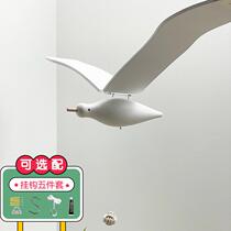 Flying seagull air decoration creative mall accommodation hotel network red wood balance decoration childrens room hanging