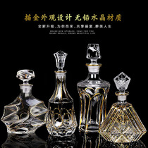 Crystal glass Red wine splitter Western wine jug Gold line Whiskey bottle Liquor wine splitter Wine jug