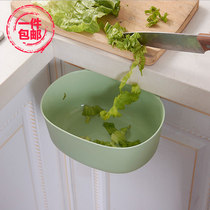 Kitchen cabinet door-mounted trash can plastic desktop storage box multifunctional creative storage box washable