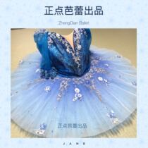 Positive Point Ballet Out professional split tutu classical ballet Performance disc dress tailored blue series