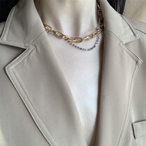 Left ear) justin new necklace choker Net Red simple short neckband collar choker neck chain INS tide