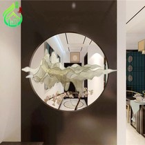 2018 model room Nordic hanging decoration fake landscape Zen three-dimensional living room porch metal pendant study new