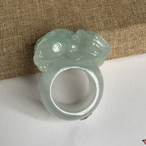 Exploits hot pins Myanmar natural emeralds Jade Ring jade Jade Bring the men and women Petty Ice Ring Special Price
