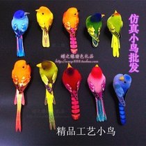  Boutique simulation flocking bird ornaments refrigerator stickers couple birds lovebirds happy birds fine workmanship