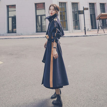 Woolen coat womens long model autumn and winter 2021 New Korean fashion British style temperament thin woolen coat
