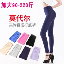 Gray Modell hit bottom pants woman outside wearing 2020 spring and autumn style big code autumn pants thin section summer elastic small foot 90% pants