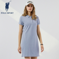 Polo Sport dress summer new pure color polo skirt leisure minimal fashion long skirt