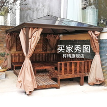 Catalsunny Outdoor Cool Pavilion Courtyard Tent Terrace Pavilions Outdoor Fluffy Balcony Aluminum Alloy Rain Shed Garden Awning