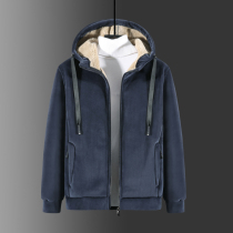 Golden velvet sweater men autumn and winter fleece fleece plus velvet for middle-aged and elderly double-sided silver fox velvet dad