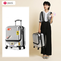 Front Opening Suitcase Business Trip Travel Pull Bar Case Computer Den Case Mini Woman 18 inch light 20 side opening 16