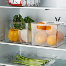  Deep refrigerator storage box Kitchen drawer storage basket Plastic fruit and vegetable food box transparent drawer type preservation box