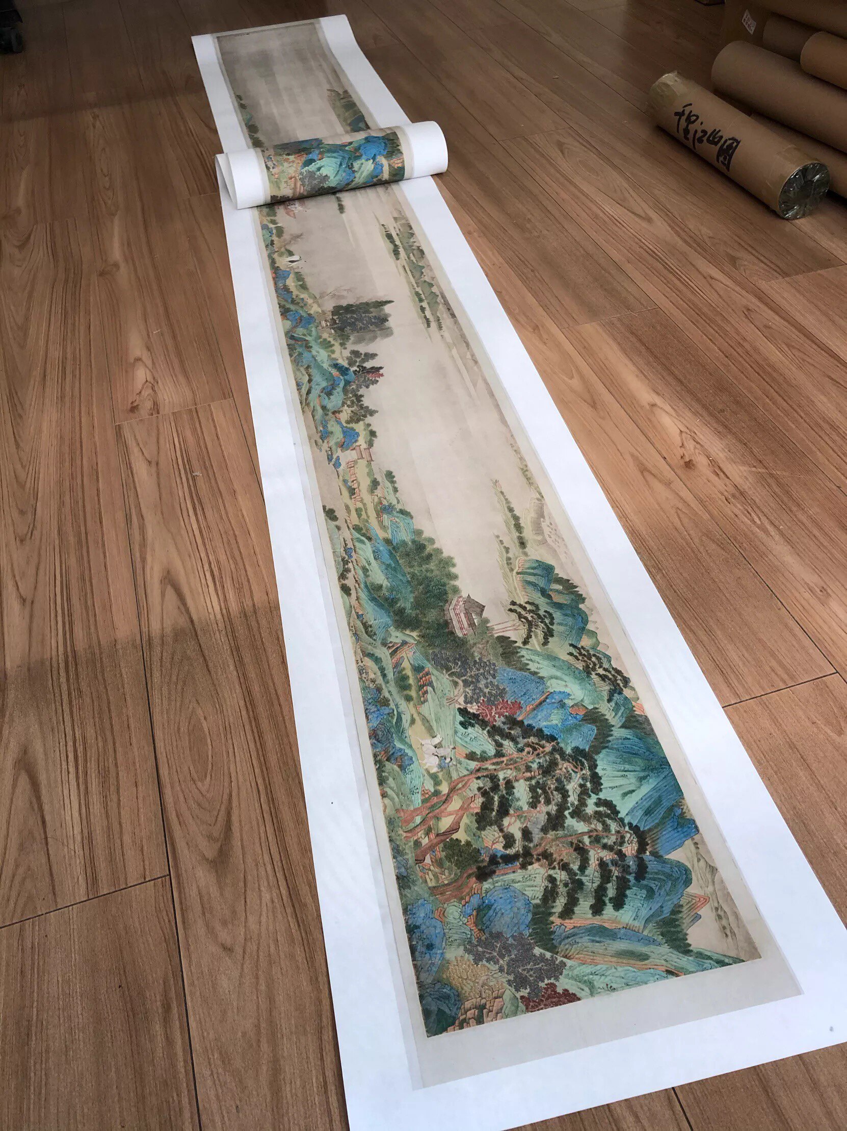 Feud Xun Xun Yang Sends the Picture Long Revenge Yingqing Green Landscape Original for HD Copy Xuan Paper to Print Linxi