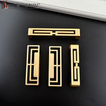 Simple modern new Chinese cabinet handle zinc alloy wardrobe door cabinet shoe cabinet handle wine cabinet door handle