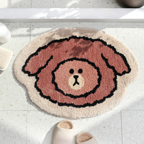 (Bruroman rhyme) LINE FRIENDS bathroom Absorbent Ground Mat Toilet Footbed Anti Slip Carpet