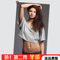 Fitness pictorial wall sticker weight loss inspirational wallpaper Vest line body girl good body poster wall sticker art variety