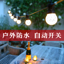 LED Outdoor lights Small bulb string lights Garden decoration hanging lights Creative balcony open-air lights Waterproof atmosphere net red