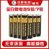 Golden White Elephant Battery No. 5 Battery Mercury-free LR6 Alkaline No. 5 AA Childrens Toys Ear Thermos Door Lock Optional No. 7
