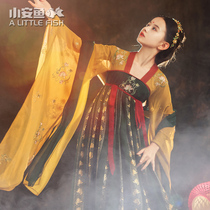 Girls Hanfu Childrens costume big sleeve shirt Tang suit skirt super fairy dress Chinese style ancient style autumn Costume National style