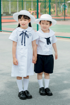 Hong Kong Macau Classic School Uniforms Children Parent-child Class Clothing Kindergarten Elementary School Garden Uniform Pure Cotton White Dress Dress