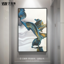 Genguan Oil Painting Vertical Version Hung Painting Modern Light Lavish Pure Hand-painted Oil Painting Custom Genguan Corridor Aisle Soli Silent Decoration Painting