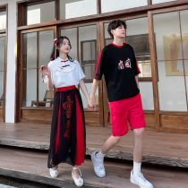 Xia Cape China Wind Class School College Wind Junior High School Students Short Sleeve Ancient Wind Suit High School Students Graduation Photo To Play Out Clothes
