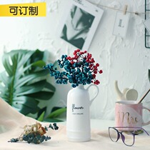 (Mountain tree) Nordic wind dried flower set imported eternal bouquet Starry Sky star with Vase ornaments ins home