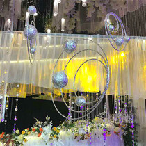 Wedding props hanging hanging ornaments space planet wedding ceiling aerial pendants space time ball mall window decoration ball