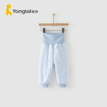 Child Tai autumn winter 5-24 month infant male and female baby belted cotton high waist and closed crotch pants