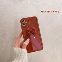 New Years red butterfly knot applicable Apple 13 12pro max mobile phone shell iphox xrs xr se full package iphone11 female 7 This life year 8pl