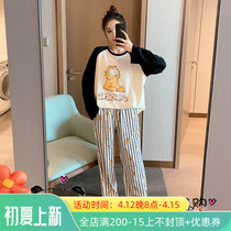 Japanese Gelato Sleeping Dressing Woman Spring Autumn Pure Cotton Long Sleeve Cute Cartoon Tennis Red Home Suit Suit