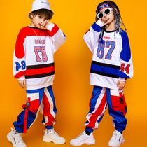 61 children acting out of childrens clothing primary and middle school students class clothes street dance suit male hip-hop performance clothing girl boomer